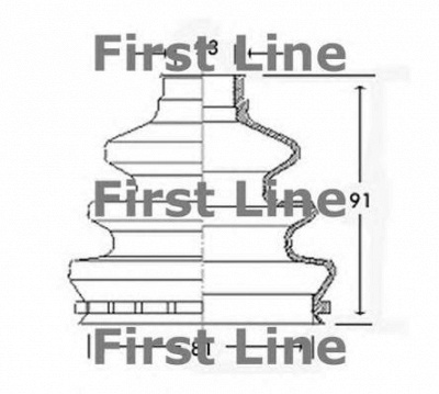 FIRST LINE fcb2529 -  Пыльник, приводной вал